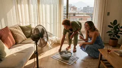 ¿Sirve el hielo frente al ventilador? Cuándo refresca de verdad y cómo usarlo sin dejar un charco