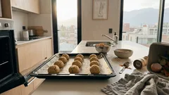 Bolitas de garbanzos con avena al horno: snack salado rápido y saciador