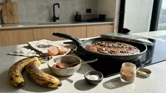 Brownie sin harina en sartén: receta rápida sin horno y sin azúcar añadida